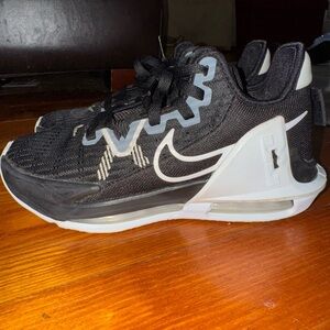 LeBron Nike Black and White Basketball Shoes
